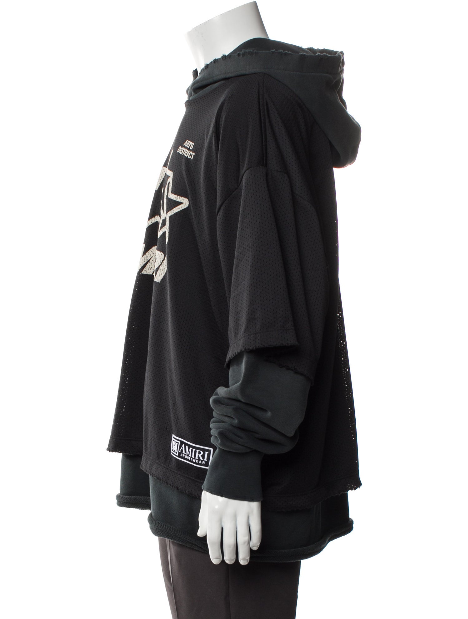 Amiri Graphic Print V-Neck Hoodie