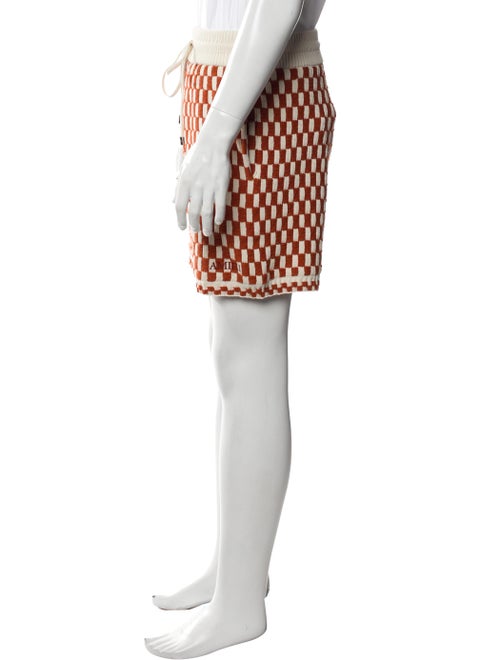 Amiri Plaid Print Jogger Shorts