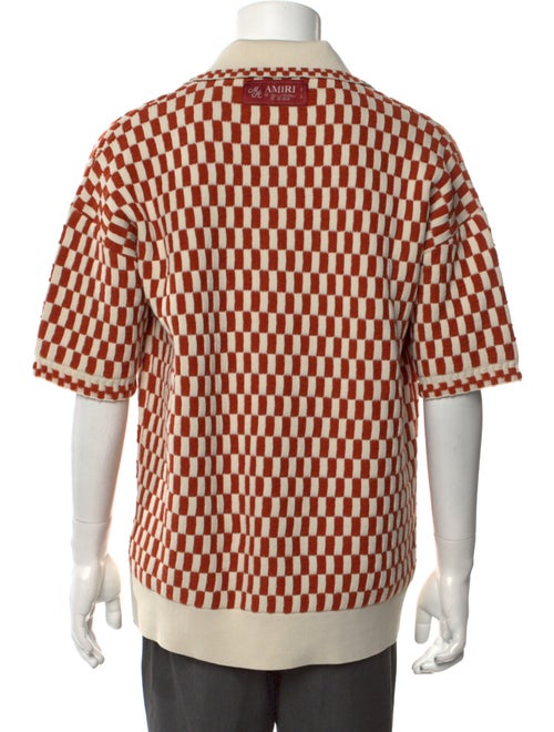 Amiri Printed Mock Neck Polo Sweater