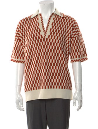 Amiri Plaid Print Collar Polo Shirt