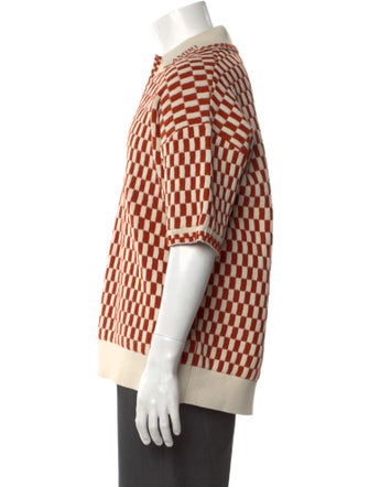 Amiri Plaid Print Collar Polo Shirt