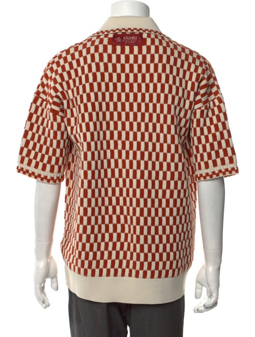 Amiri Plaid Print Collar Polo Shirt