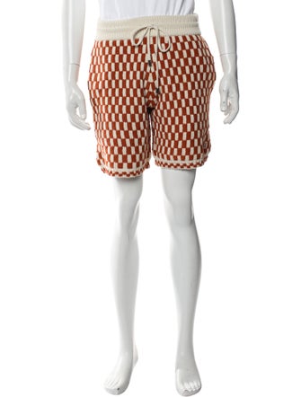 Amiri Plaid Print Jogger Shorts