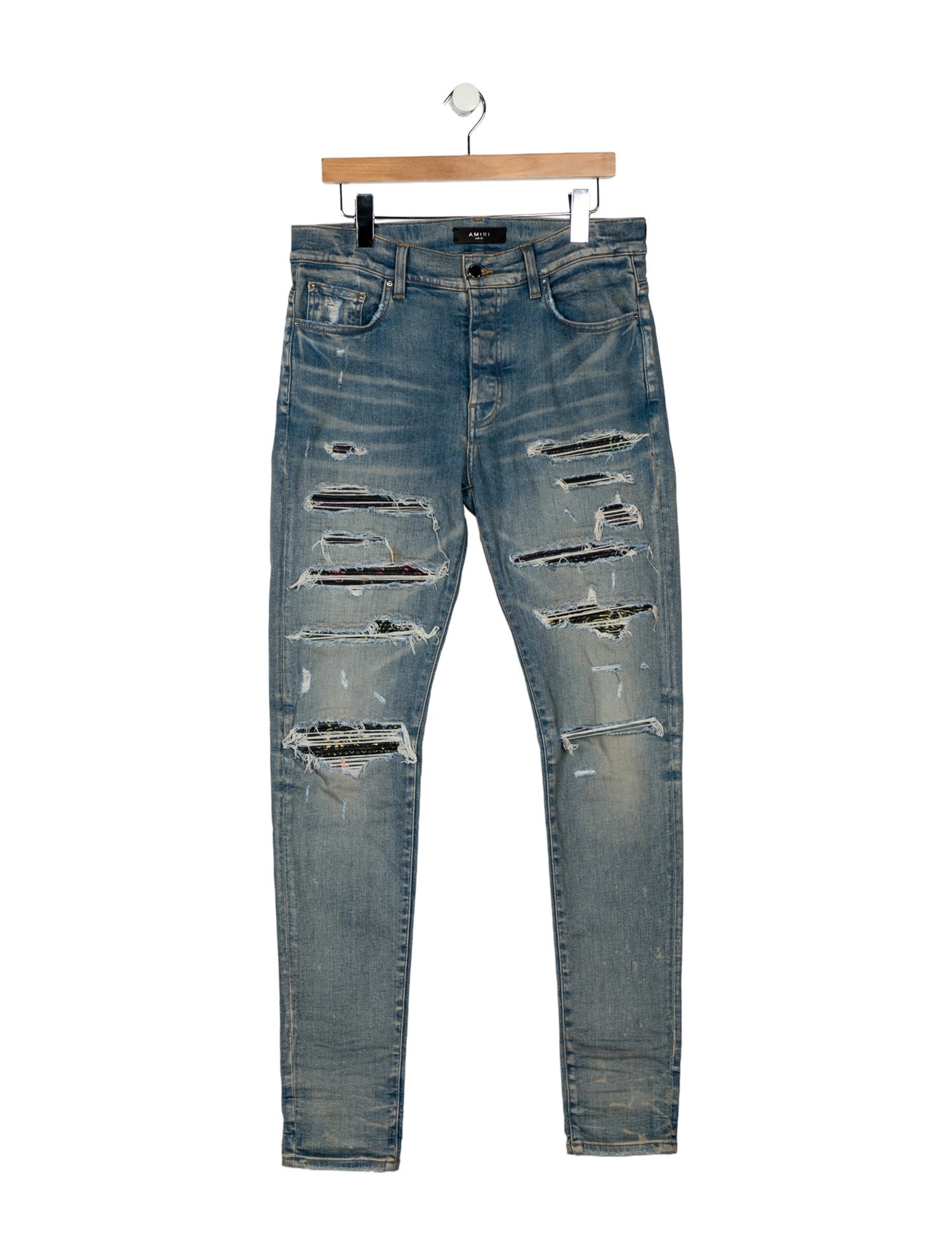 Amiri Signature Logo Skinny Jeans