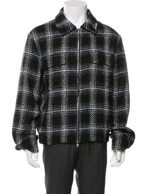 Amiri Signature Logo Plaid Print Trucker Jacket