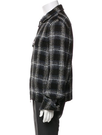 Amiri Signature Logo Plaid Print Trucker Jacket