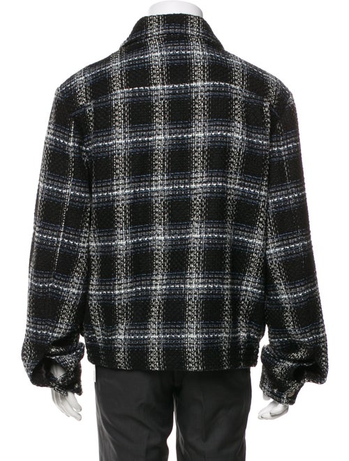 Amiri Signature Logo Plaid Print Trucker Jacket
