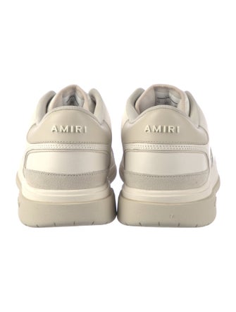 Amiri Leather Colorblock Pattern Sneakers