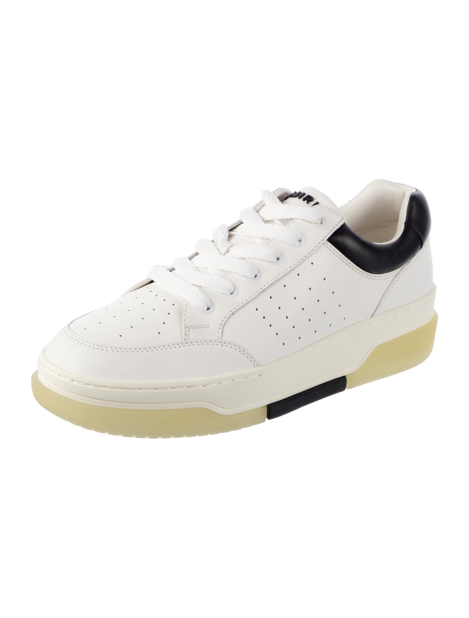 Amiri Leather Colorblock Pattern Sneakers