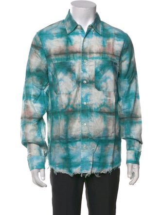Amiri Tie-Dye Print Long Sleeve Shirt