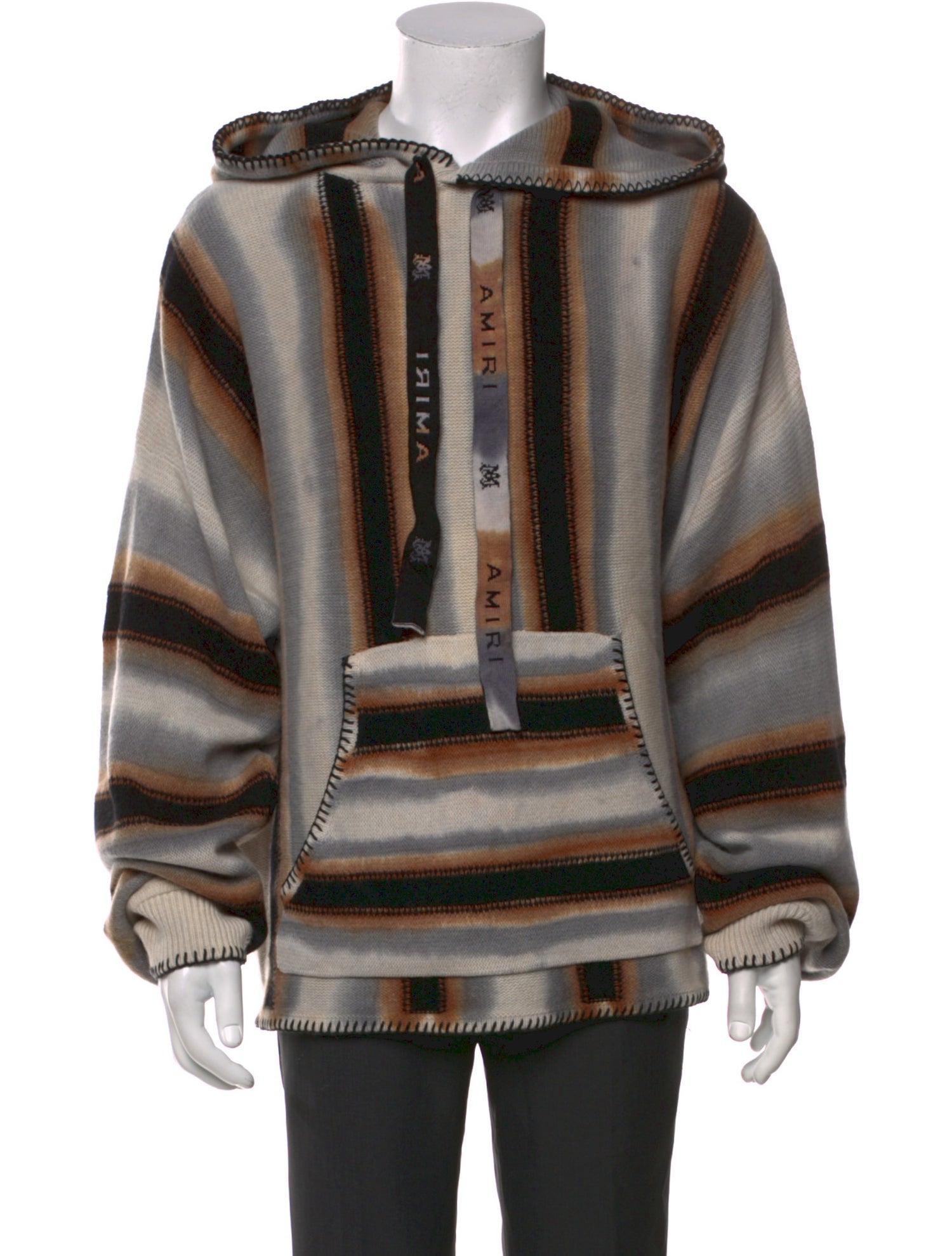Amiri Cashmere Striped Polo Sweater