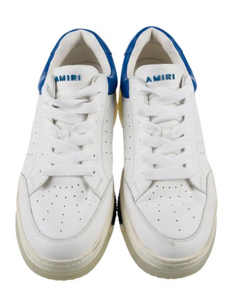 Amiri Leather Colorblock Pattern Sneakers