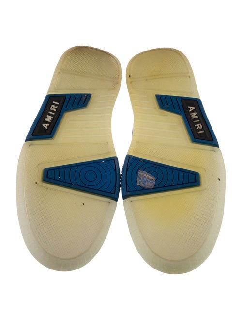 Amiri Leather Colorblock Pattern Sneakers