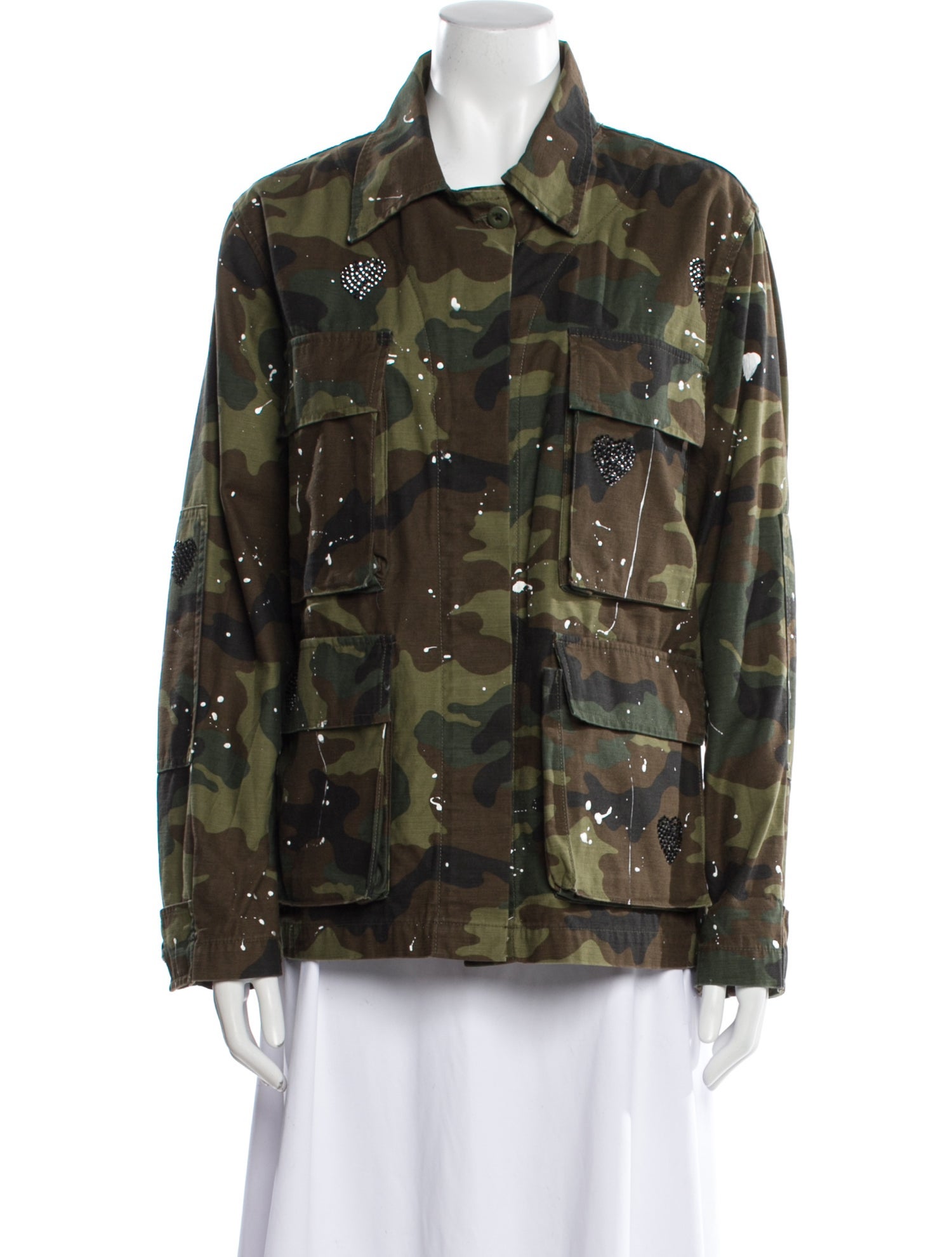 Amiri Camouflage Print Utility Jacket