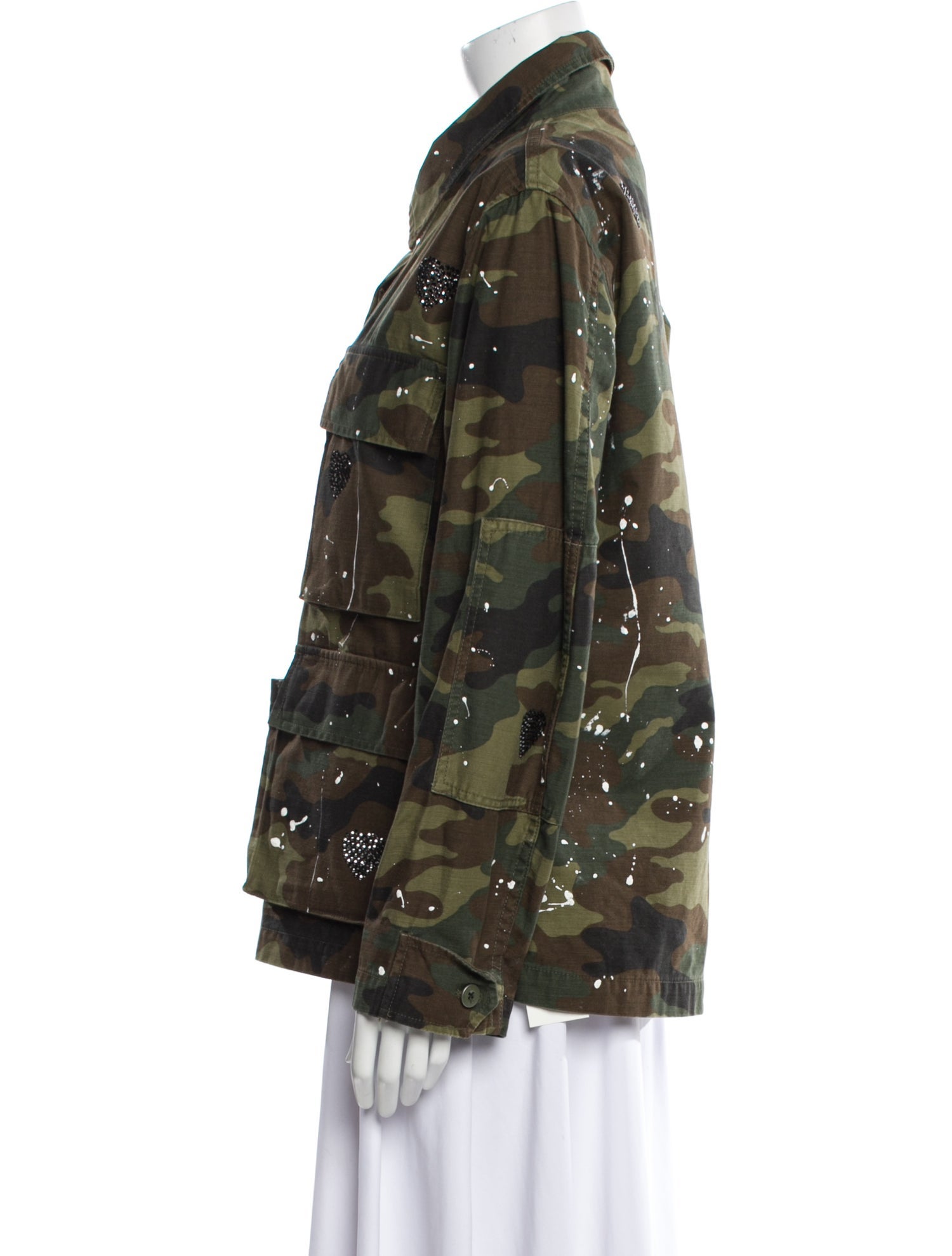 Amiri Camouflage Print Utility Jacket