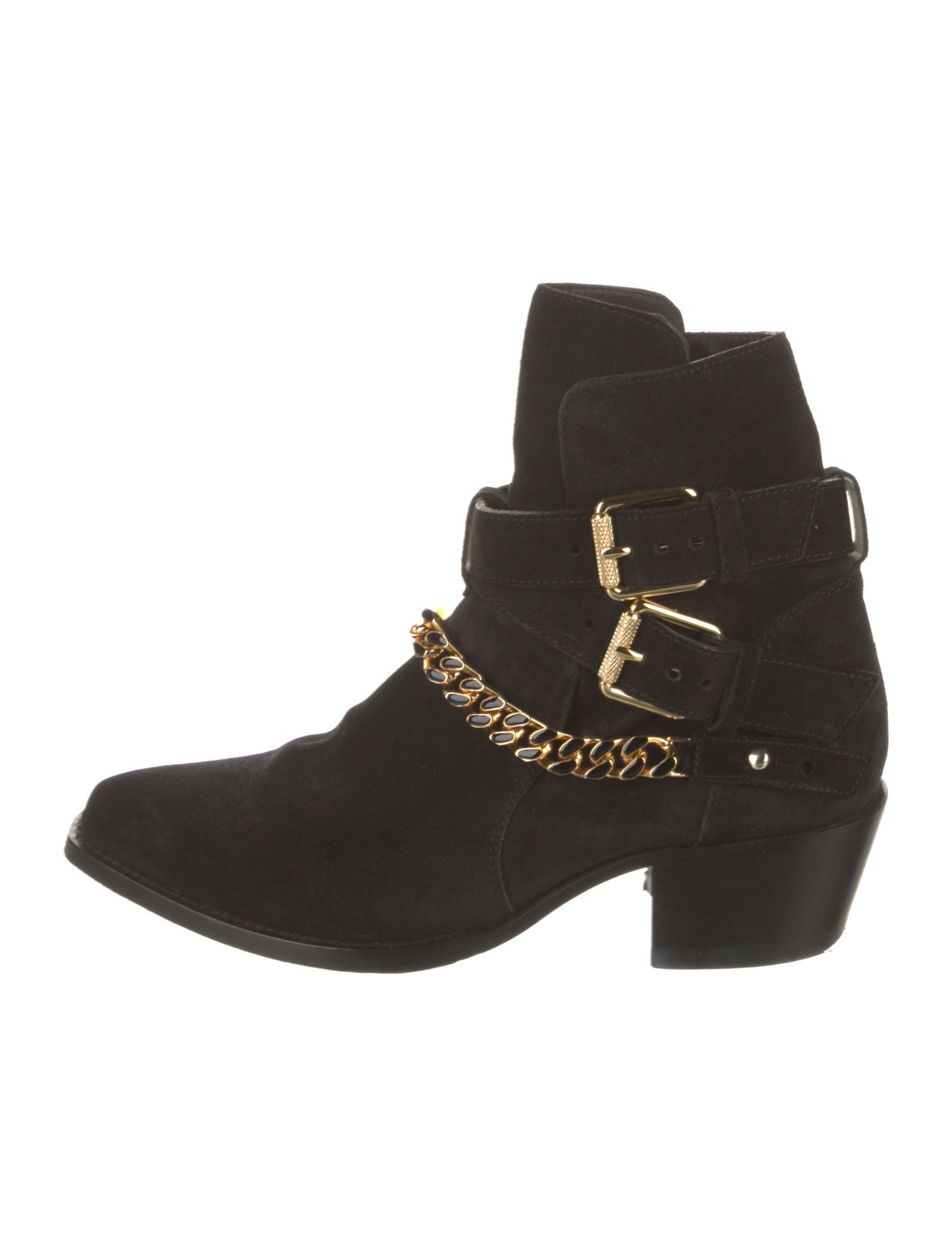 Amiri Suede Chain-Link Accents Boots