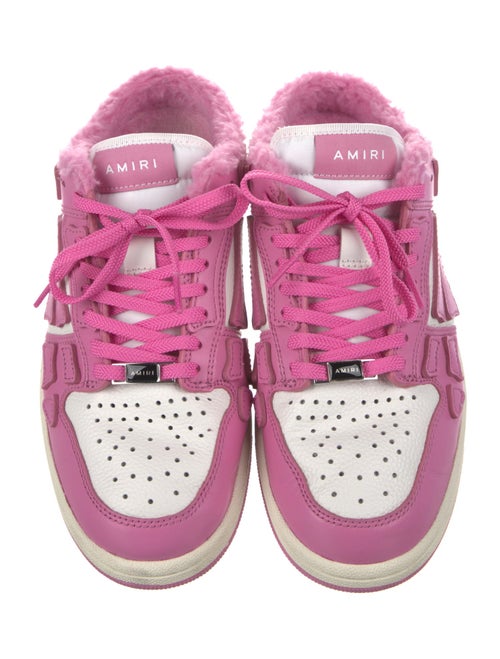 Amiri Leather Colorblock Pattern Sneakers