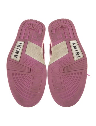 Amiri Leather Colorblock Pattern Sneakers