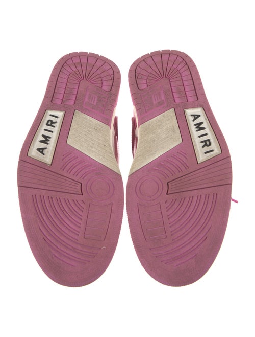 Amiri Leather Colorblock Pattern Sneakers