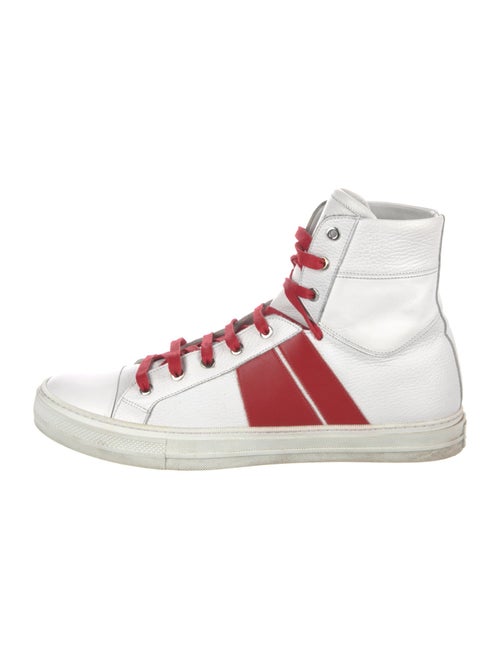 Amiri Leather Colorblock Pattern Sneakers