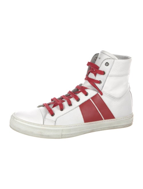 Amiri Leather Colorblock Pattern Sneakers