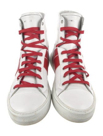 Amiri Leather Colorblock Pattern Sneakers