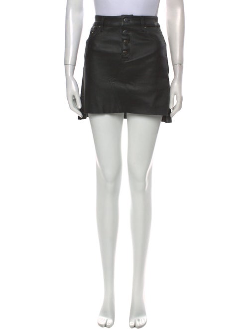 Amiri Leather Mini Skirt