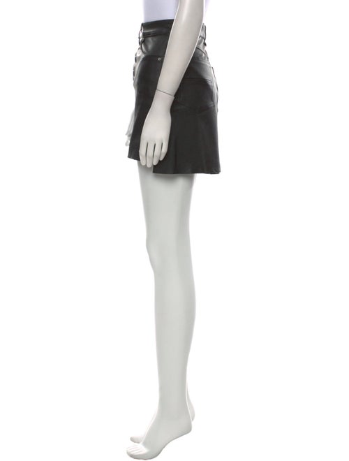 Amiri Leather Mini Skirt
