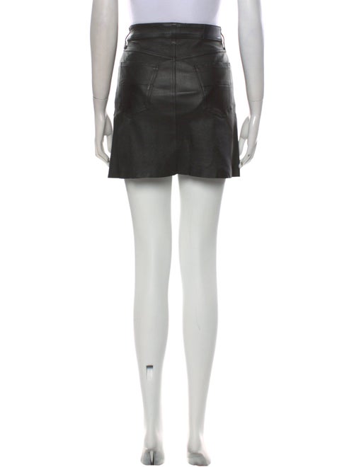 Amiri Leather Mini Skirt