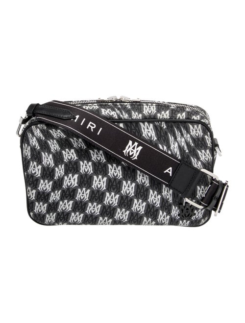 Amiri Monogram Men's Wavy Houndstooth Crossbody Bag Large