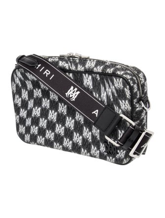 Amiri Monogram Men's Wavy Houndstooth Crossbody Bag Large