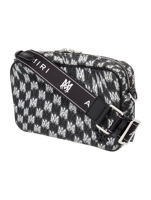 Amiri Monogram Men's Wavy Houndstooth Crossbody Bag Large