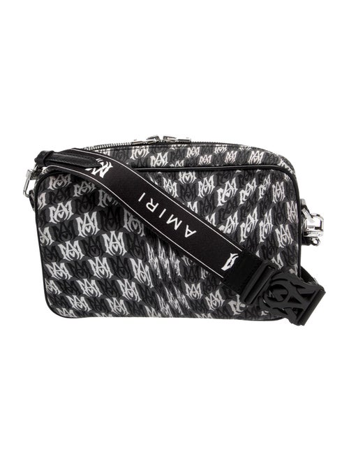 Amiri Monogram Men's Wavy Houndstooth Crossbody Bag Large