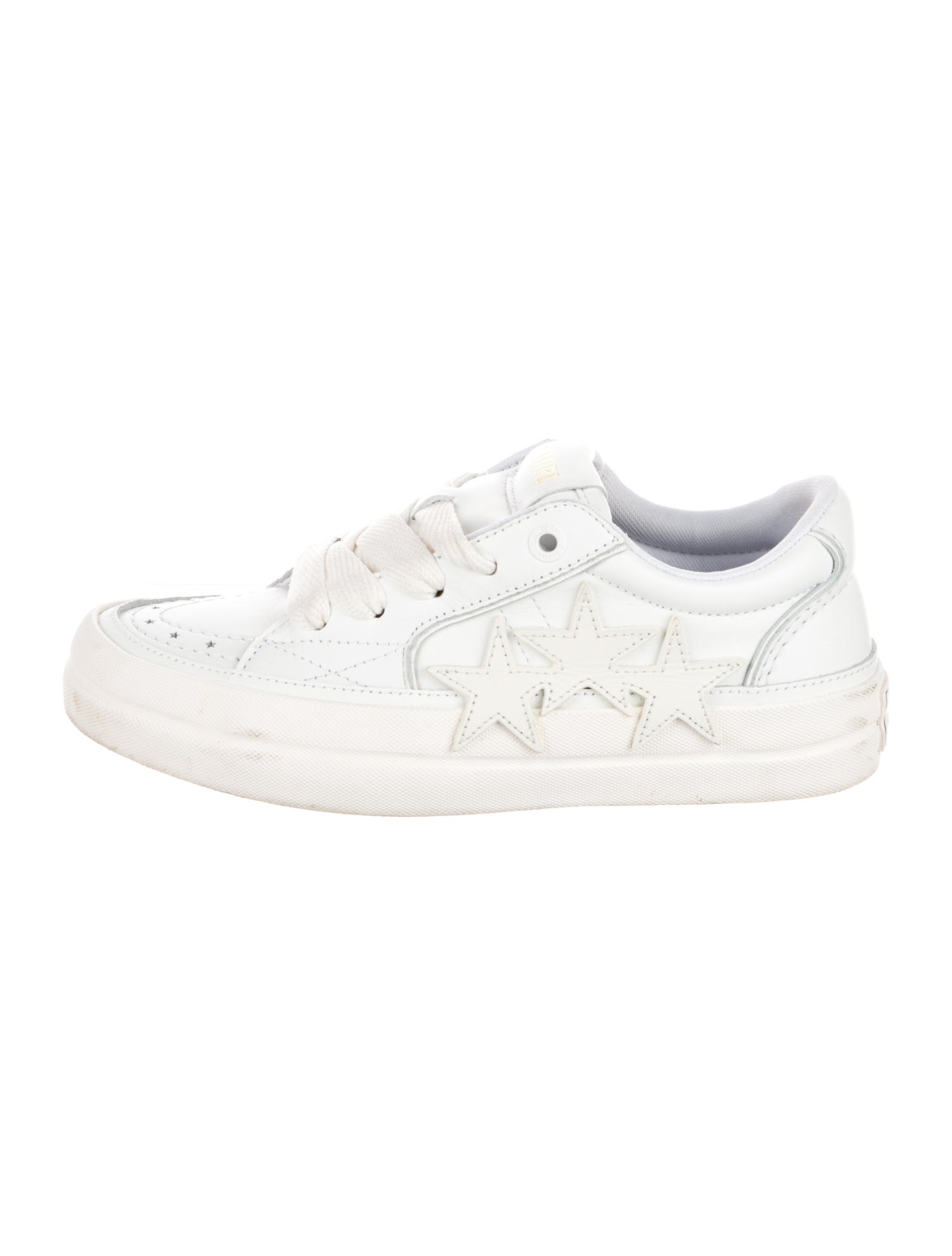 Amiri Suede Embroidered Accent Sneakers