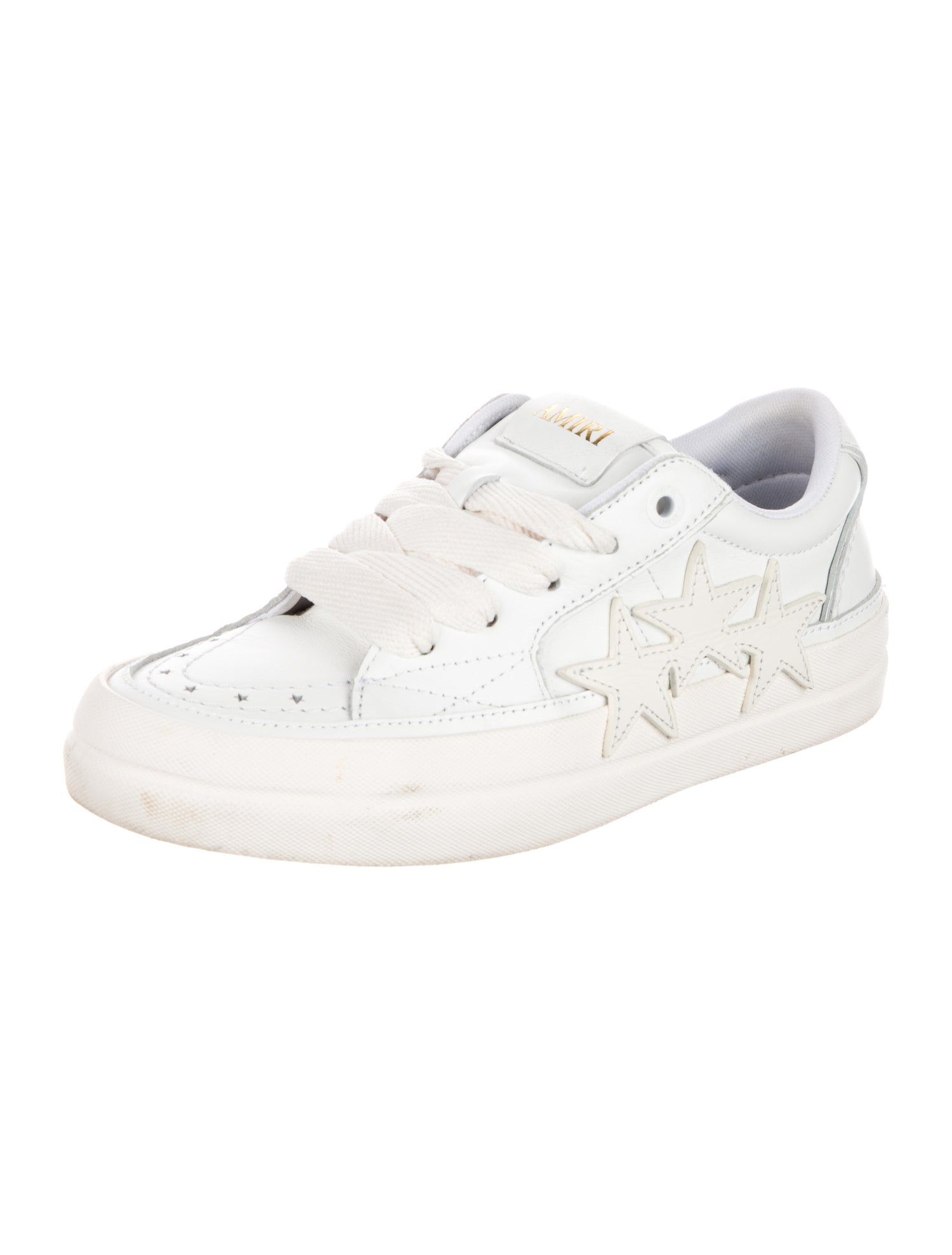 Amiri Suede Embroidered Accent Sneakers