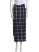 Amiri Plaid Print Midi Length Skirt