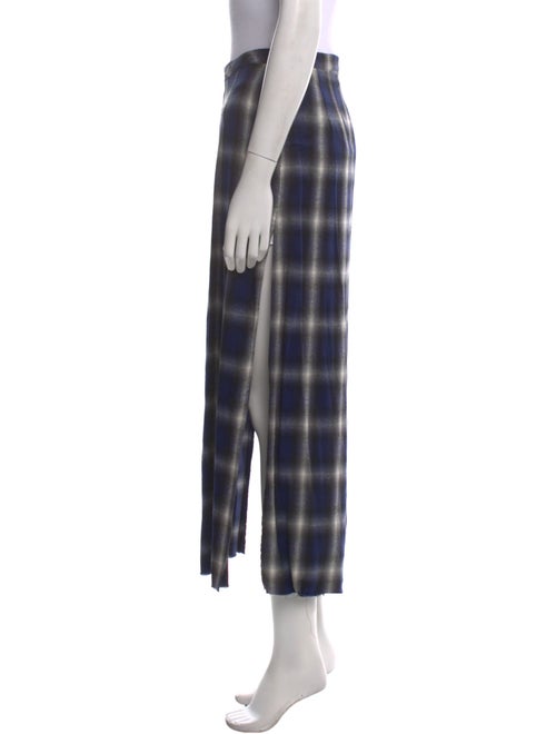 Amiri Plaid Print Midi Length Skirt