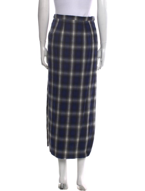 Amiri Plaid Print Midi Length Skirt