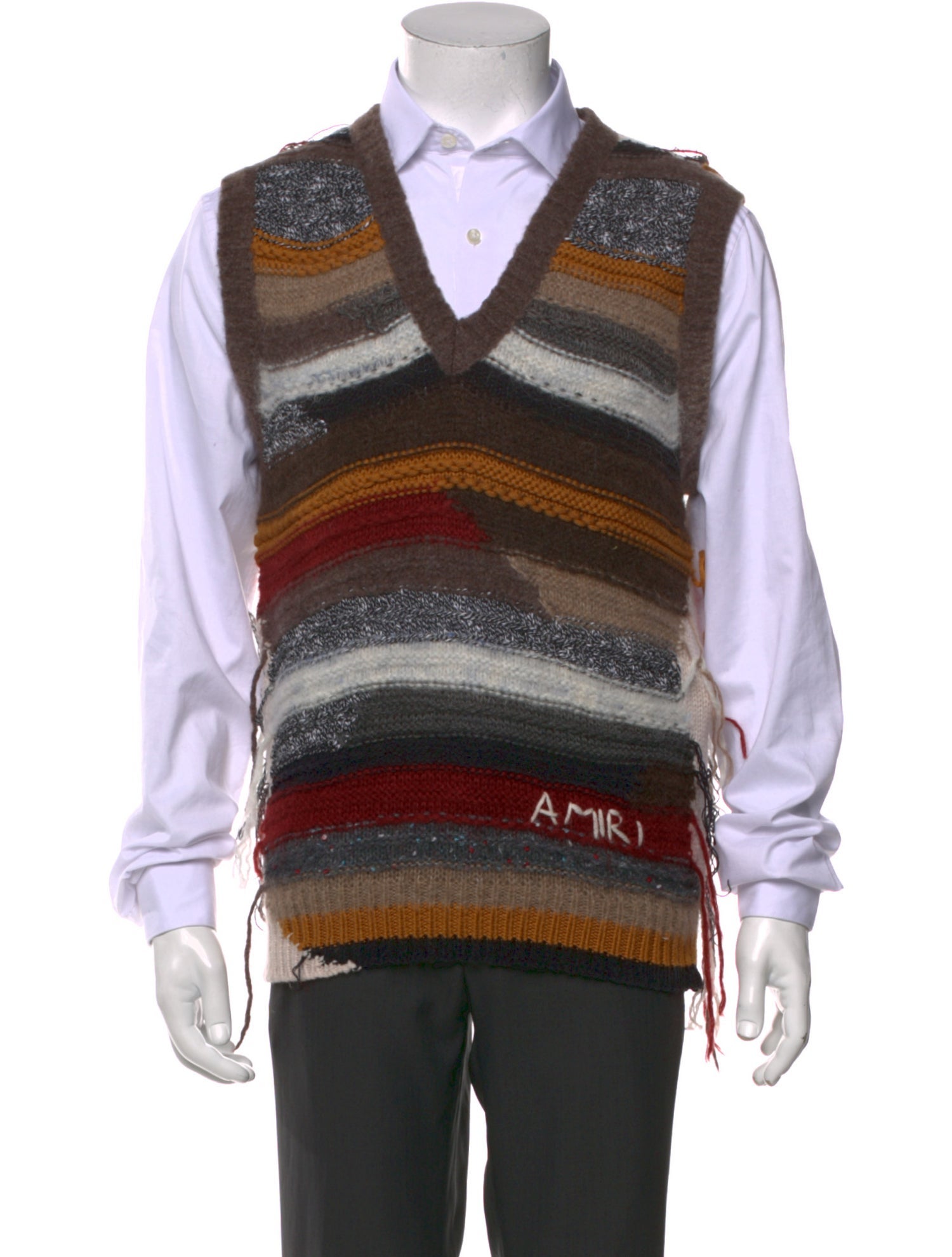 Amiri Wool Striped Sweater Vest