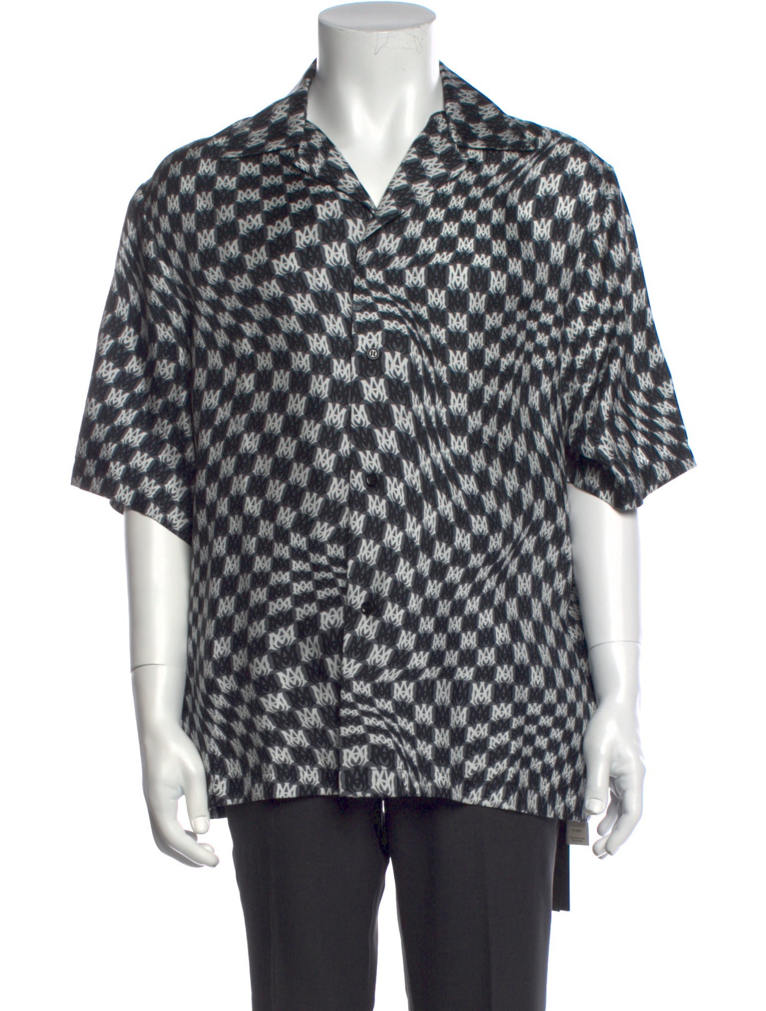 Amiri Silk Plaid Print Shirt