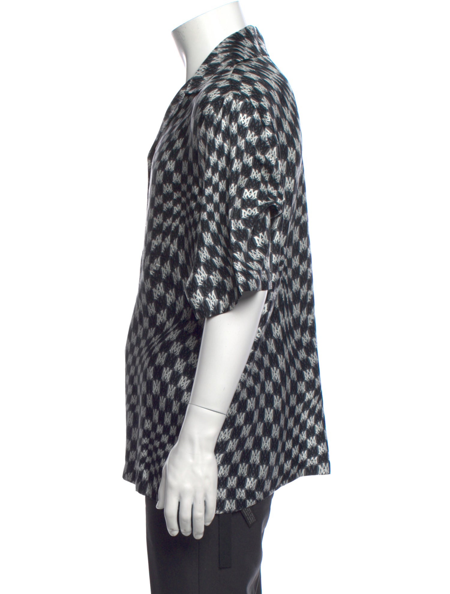 Amiri Silk Plaid Print Shirt
