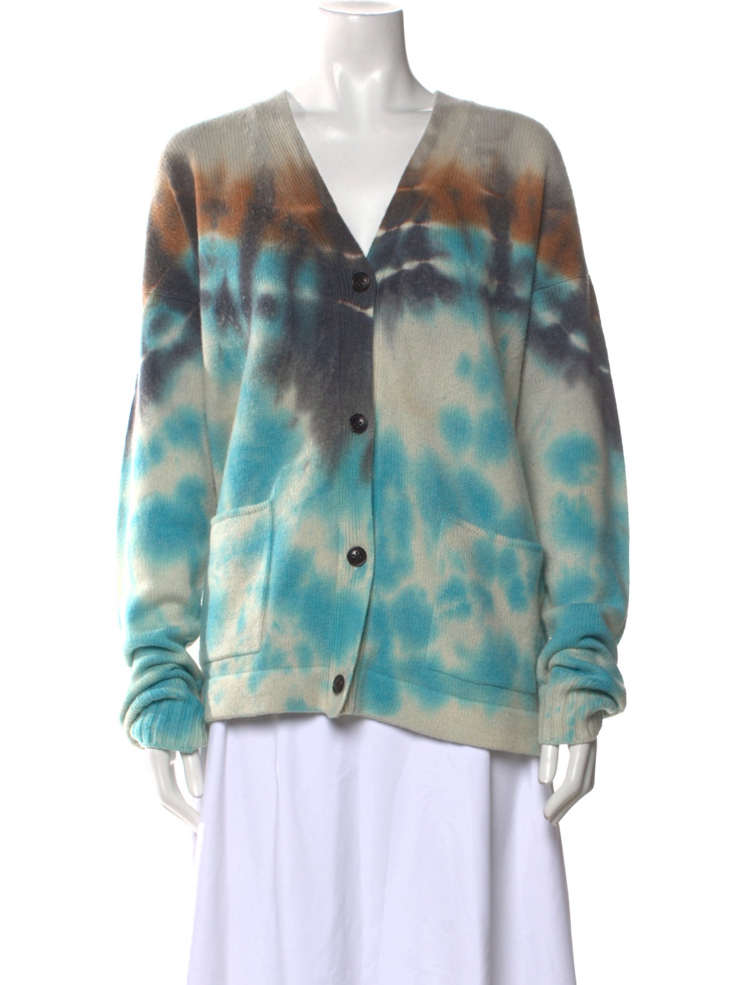Amiri Cashmere Tie-Dye Print Sweater