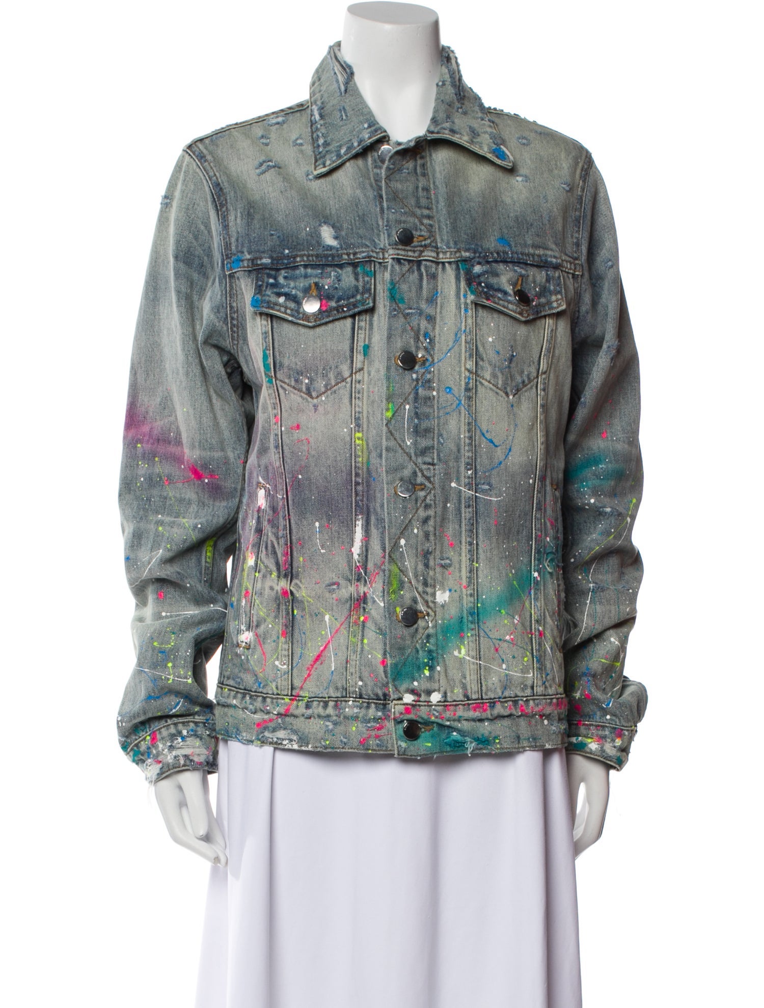 Amiri Printed Denim Jacket w/ Tags
