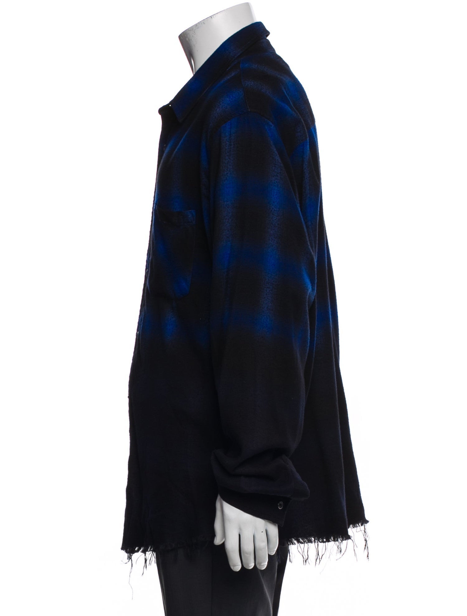 Amiri Plaid Print Long Sleeve Shirt