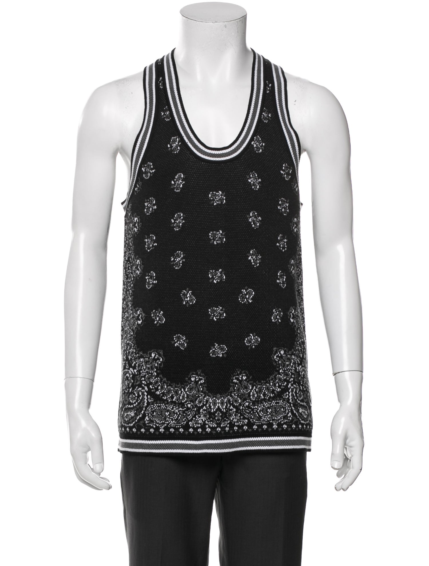 Amiri Printed Scoop Neck Sweater Vest