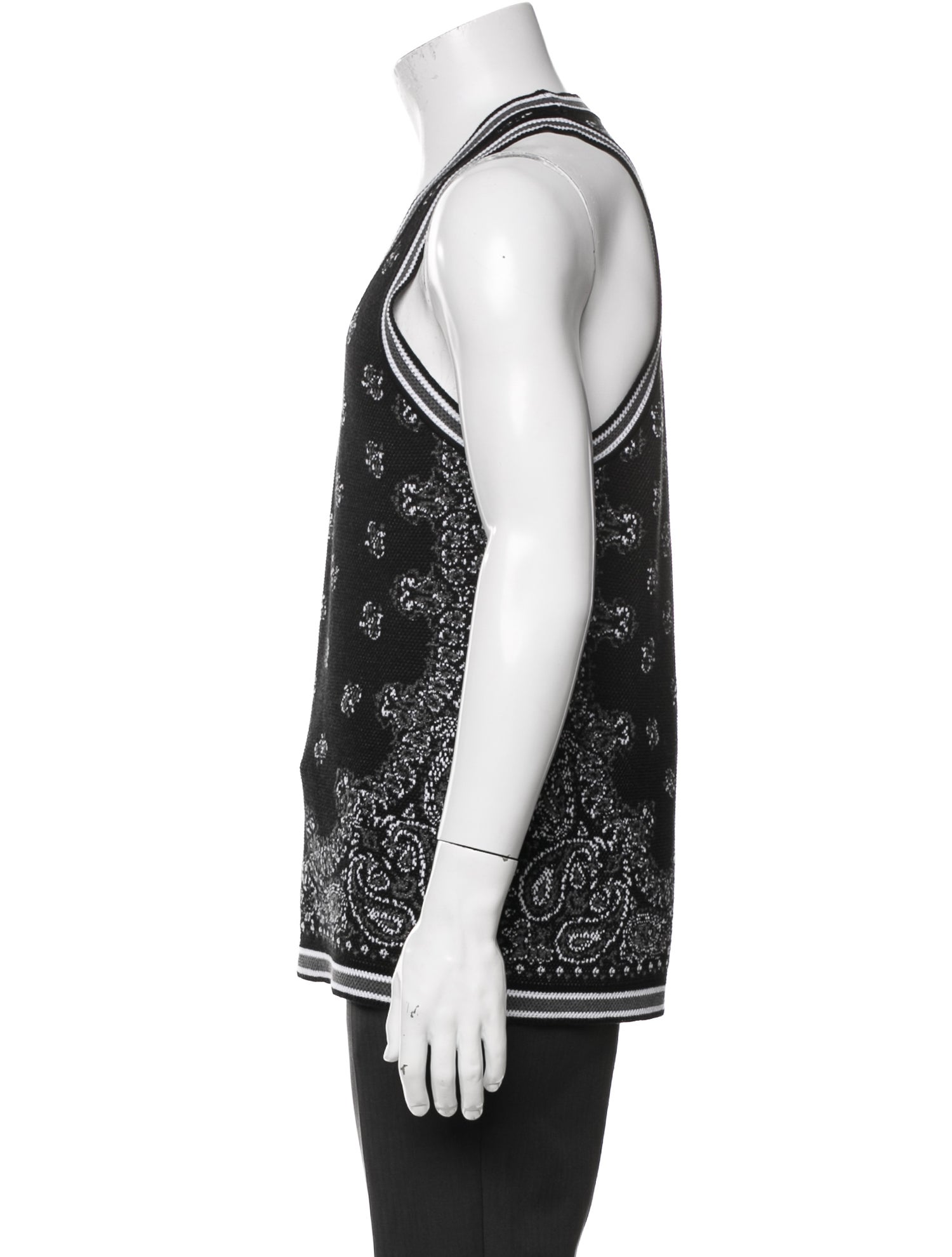 Amiri Printed Scoop Neck Sweater Vest