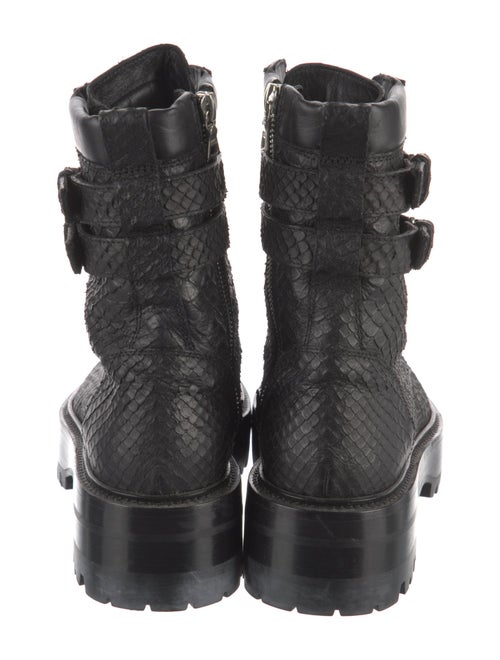 Amiri Embossed Leather Combat Boots