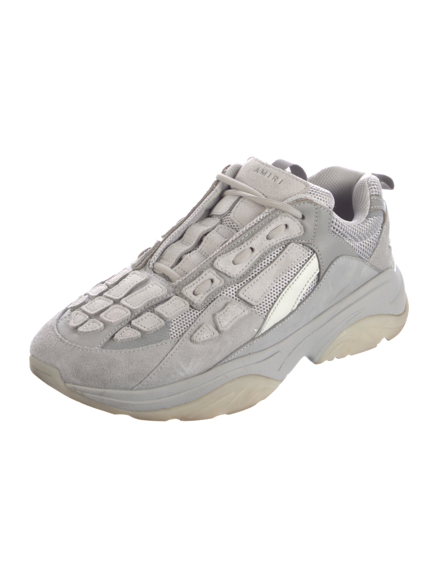 Amiri Suede Leather Trim Embellishment Sneakers