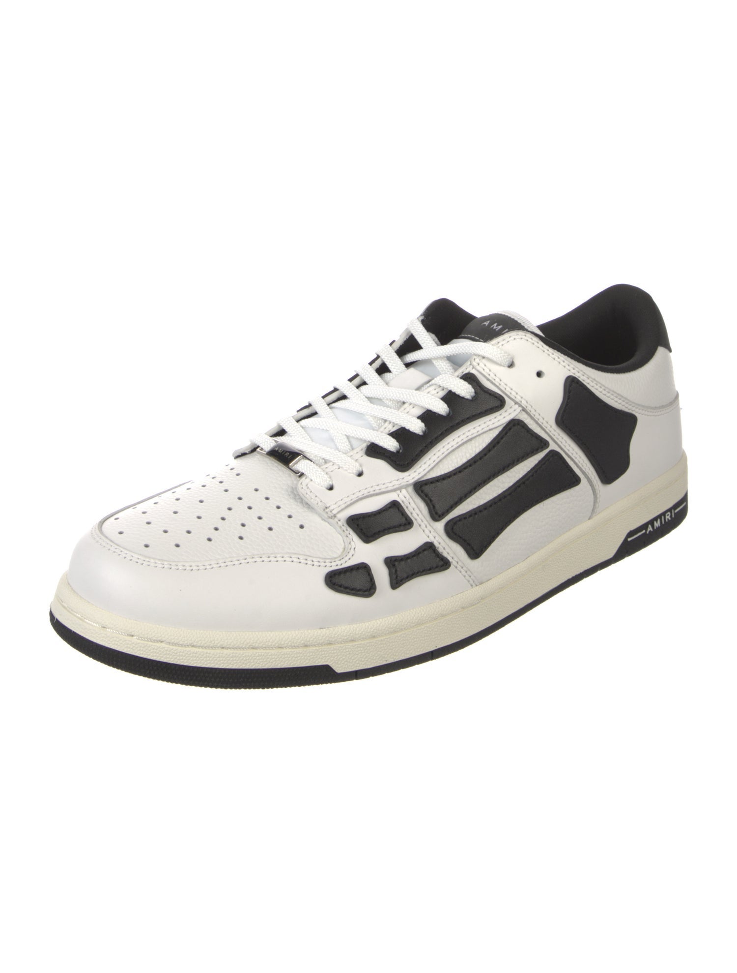 Amiri Leather Colorblock Pattern Sneakers