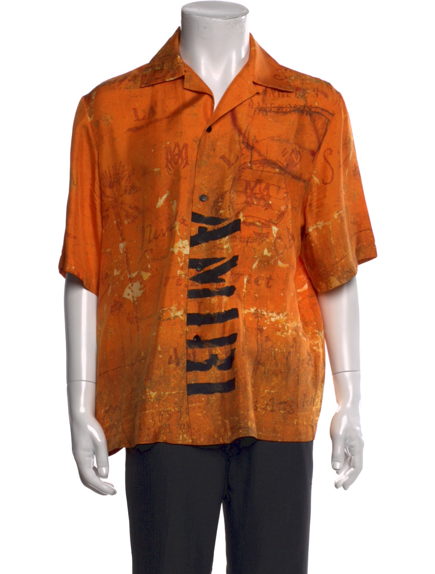 Amiri Silk Graphic Print Shirt